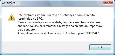 Baixa na conta - Processo de cobrança