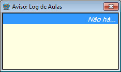 Aviso: Log de Aulas