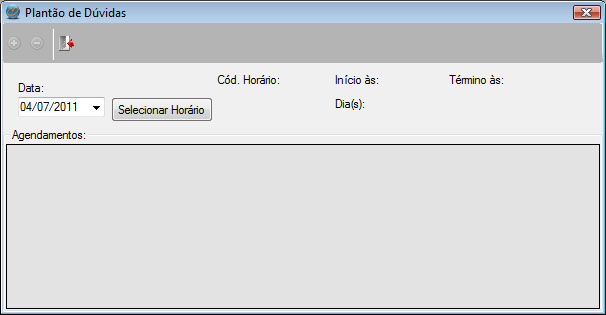 Agendamento - Plantão de dúvidas
